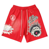 Hellstar Classic Letter Avatar Washed Shorts