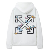 Off-White Butterfly Pattern Arrow Printed Hoodie