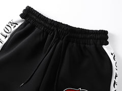 Cupid Embroidery Pattern Pants