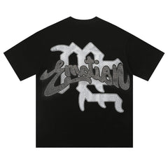 Black “Rhinestone” Cropped Tee