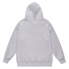 Ape Head Letter Pattern Print Hoodie