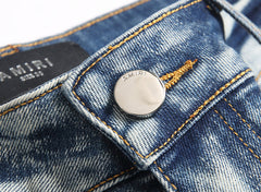 Amiri Logo Denim Shorts #2013