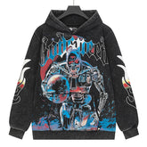 Godspeed Skull Pattern Printed Hoodie