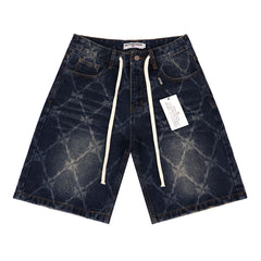 Patterns Denim Shorts #8682