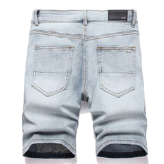 Embroidery Logo Denim Shorts #2005