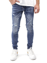 NODP Full Rhinestone Blue Jeans