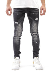 NODP Full Rhinestone Black Jeans