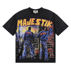 Treet Artist Garment Dyed Print Crop Tee