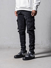 NODP Black Skinny Cargo Pants