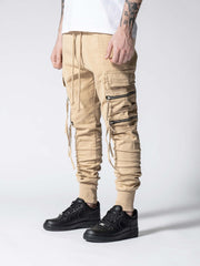 NODP Beige Swish Cargo Pants