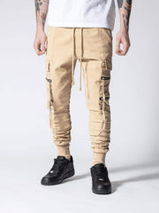 NODP Beige Swish Cargo Pants