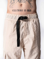NODP Beige Parachute Cargos