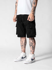 NODP Black Cargo Shorts II