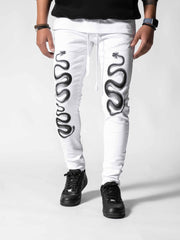 NODP White Snakes Pants