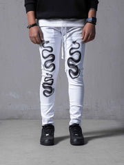 NODP White Snakes Pants