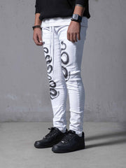 NODP White Snakes Pants
