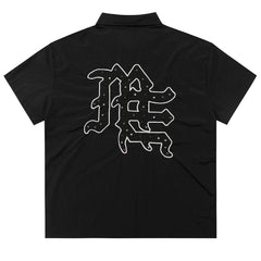 “ME” Rhinestone Zip Up Shirt Tee