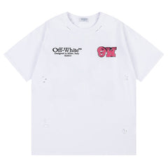 Off White Arrow Pattern Printed T-Shirt