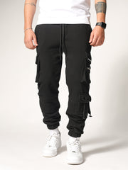 NODP Black Cargo Sweatpants