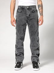 NODP Black Laces Denim Pants