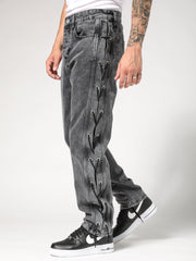 NODP Black Laces Denim Pants