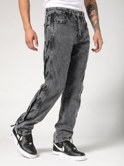 NODP Black Laces Denim Pants