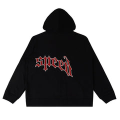 Simple Letters Zip Hoodies