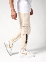 NODP Creme Cargo Sweatpants