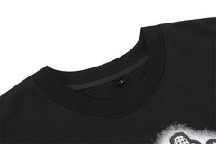 Black Rhinestone Cropped Tee