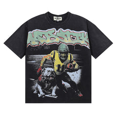 Bulldog Football Graphic Crop Tee