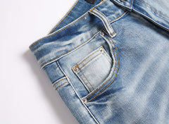 Amiri Logo Denim Shorts #2016