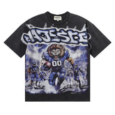 Lion Football Graphic Crop Tee
