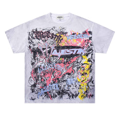 Pattern Rhinestone Tee