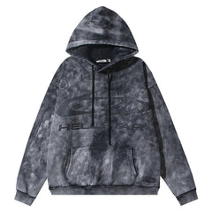 Meteor Pattern Printed Hoodie