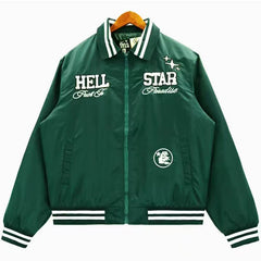 Hellstar Embroidery Cotton Baseball Jacket