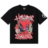 Letter Printed T-Shirt Black