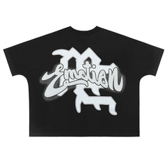 Black Rhinestone Cropped Tee