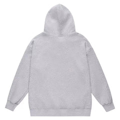 Ape Head Letter Pattern Print Hoodie