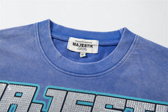 Washed Distressed Rhinestone Tee