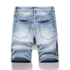 Amiri Logo Denim Shorts #2011