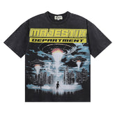 Department Garment Dyed Print Crop Tee