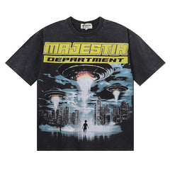 Department Garment Dyed Print Crop Tee