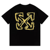 Off White Arrow Pattern Printed T-Shirt