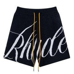 Rhude Logo Intarsia-knit Shorts