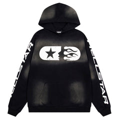 Hellstar Studios Logo Printed Zip Hoodie
