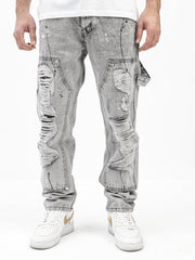 NODP Distressed Grey Jeans