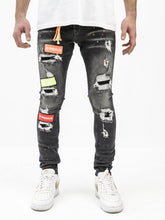 NODP Black Patchy Jeans