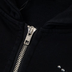 MIXED EMOTION Rhinestone-Emblazoned Logo Hoodie