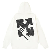 Off White Hand Arrow Boxy Hoodies