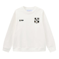 Off White Arrow Pattern Printed Sweatshirts